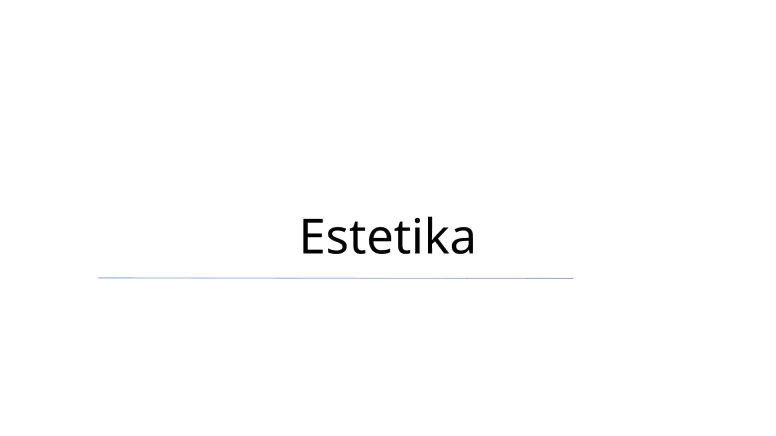 Estetika