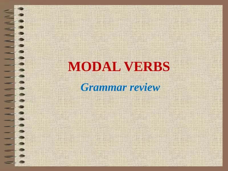 Modal Verbs