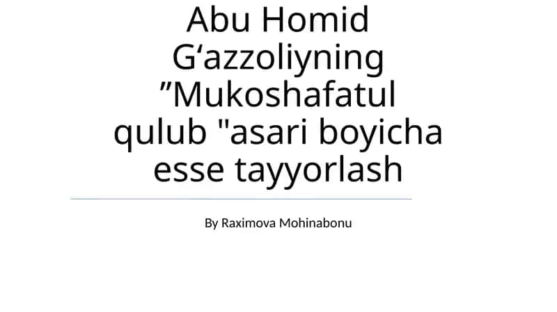 Mukashafatul Qulub