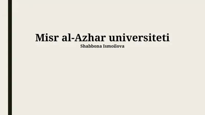 Misr al-Azhar universiteti