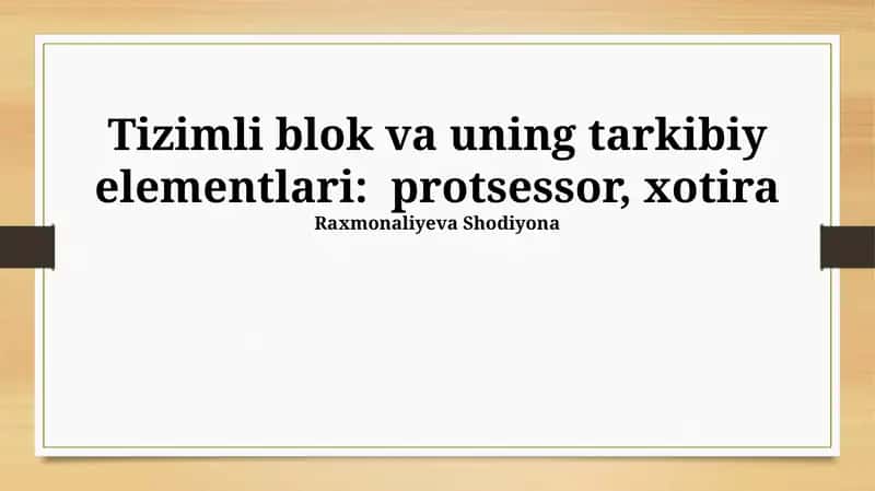 RAM Xotiraning Xususiyatlari
