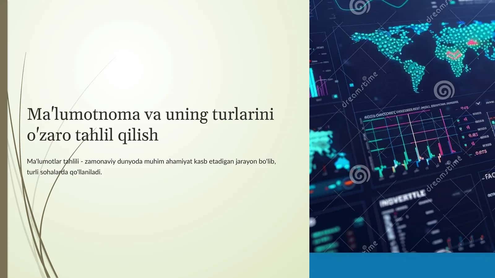 Malumotnoma va uning o`zaro tahlil qilish