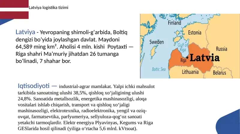 Latviya logistika tizimi