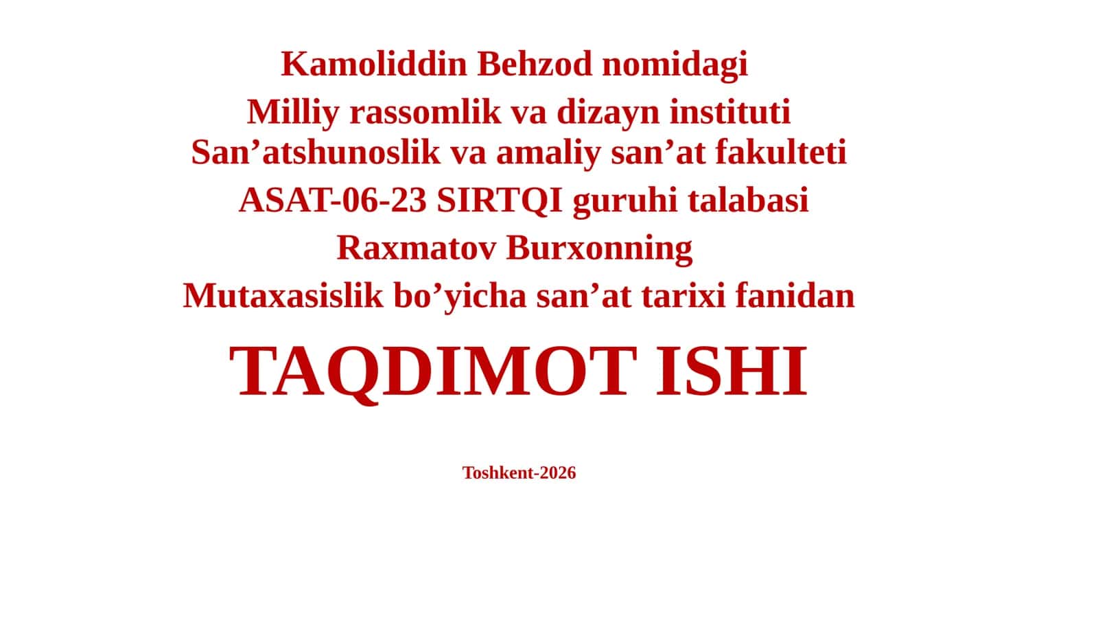 YOG'OCHO'YMAKORLIGI BUXORO MAKTABI
