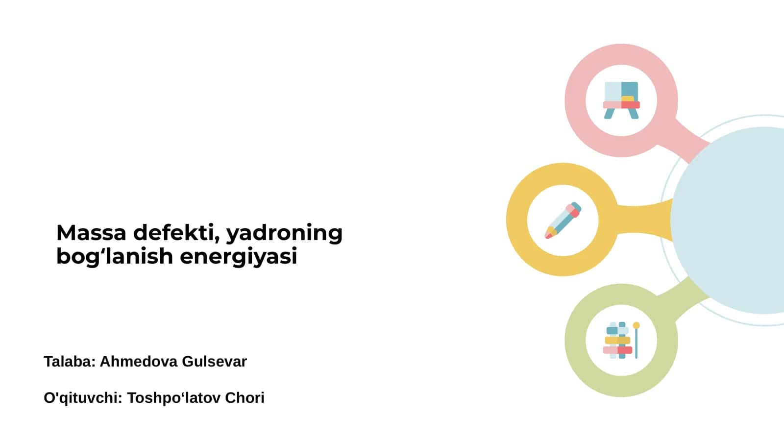 Massa defekti, yadroning bogʻlanish energiyasi