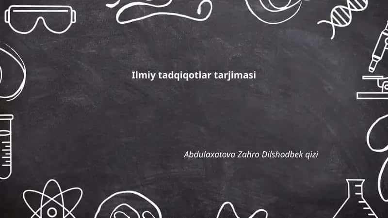 Ilmiy tadqiqotlar tarjimasi