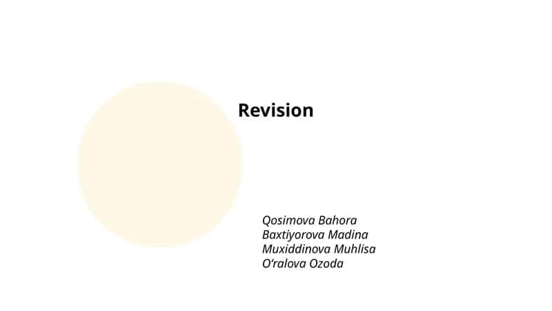 Revision