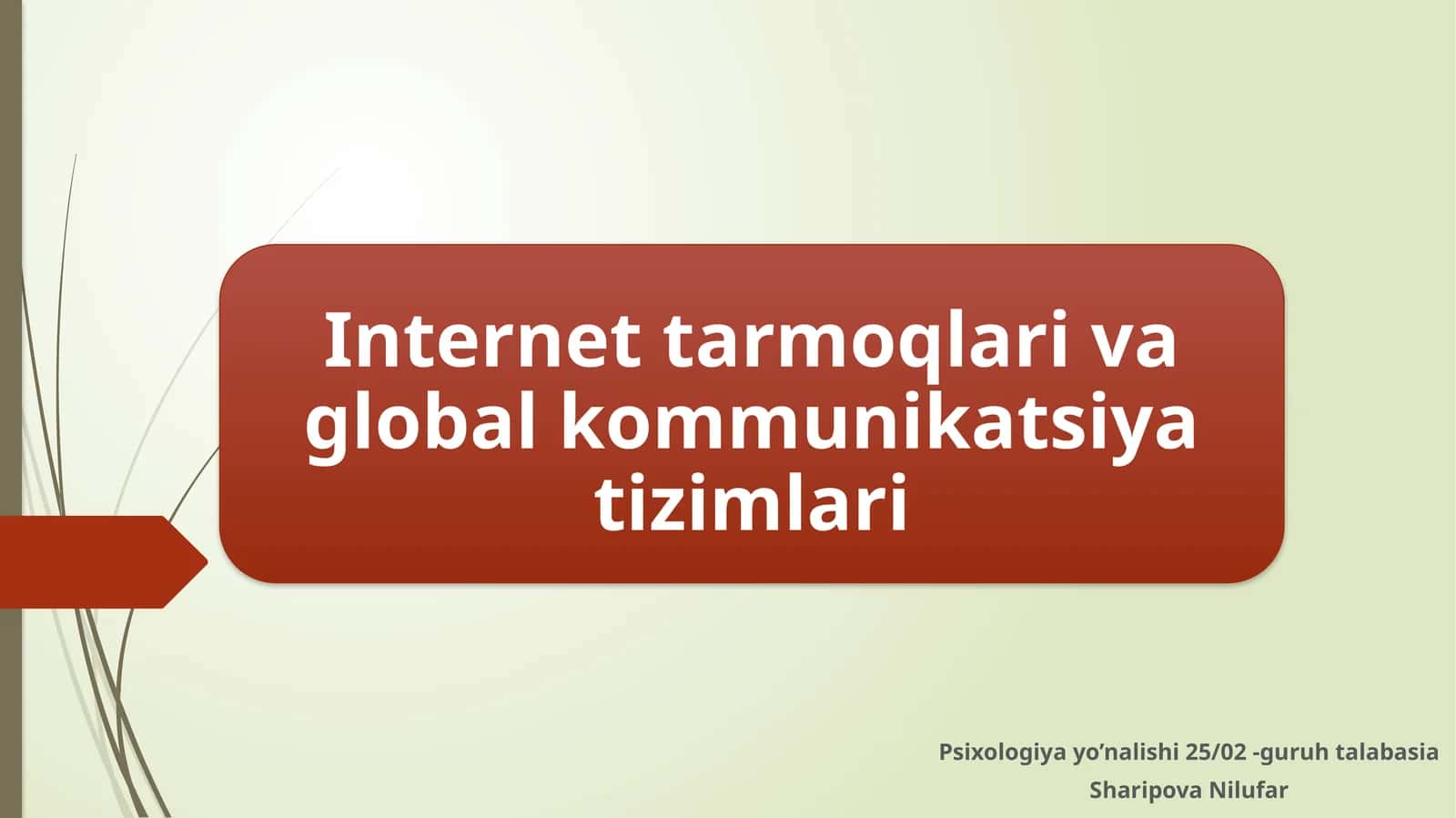 Internet tarmoqlari va global kommunikatsiya tizimlari