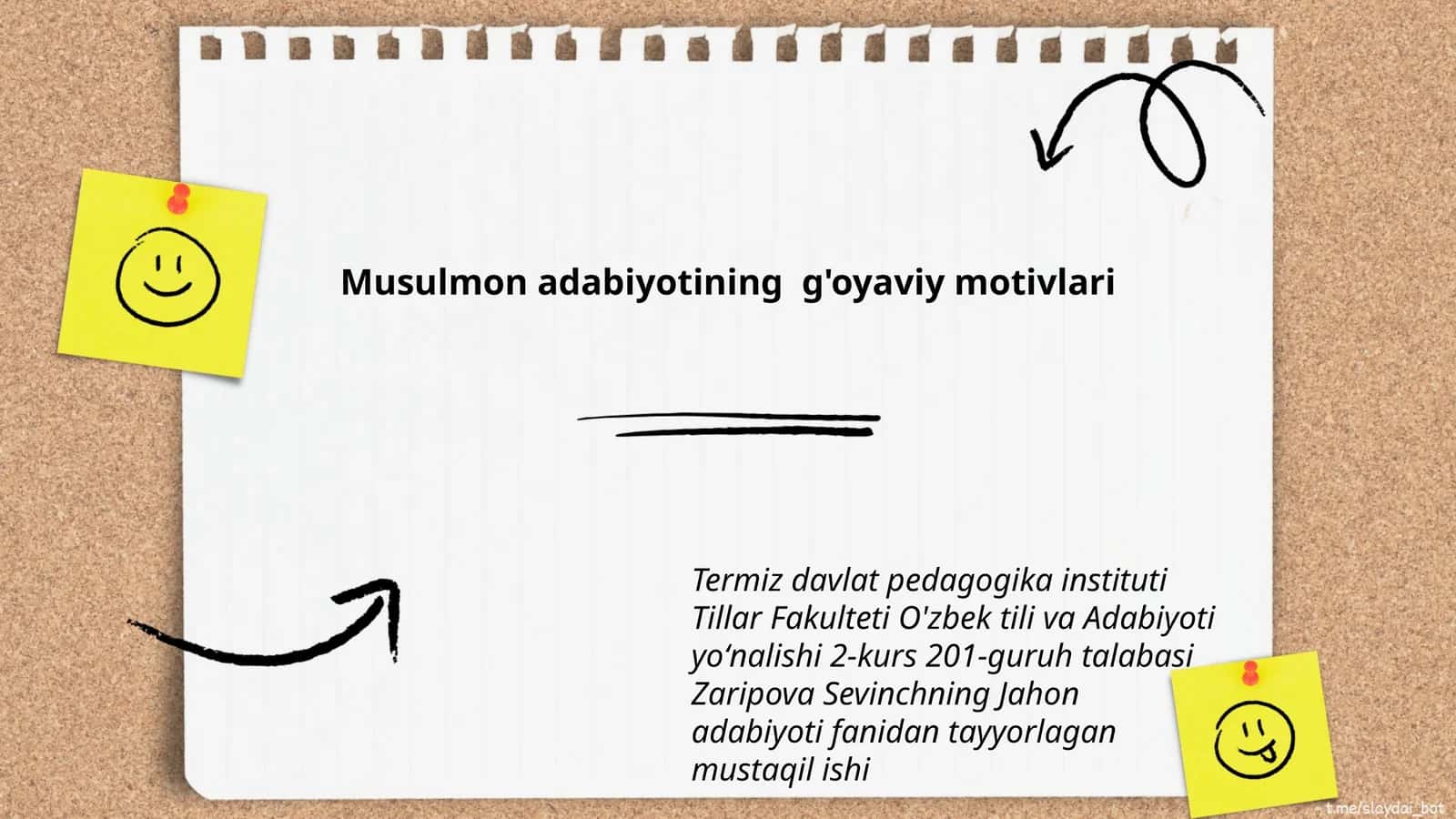 Musulmon adabiyotining g'oyaviy motivlari