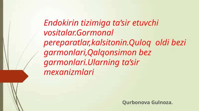 Endokirintizimiga ta'sir etuvchi vositalar