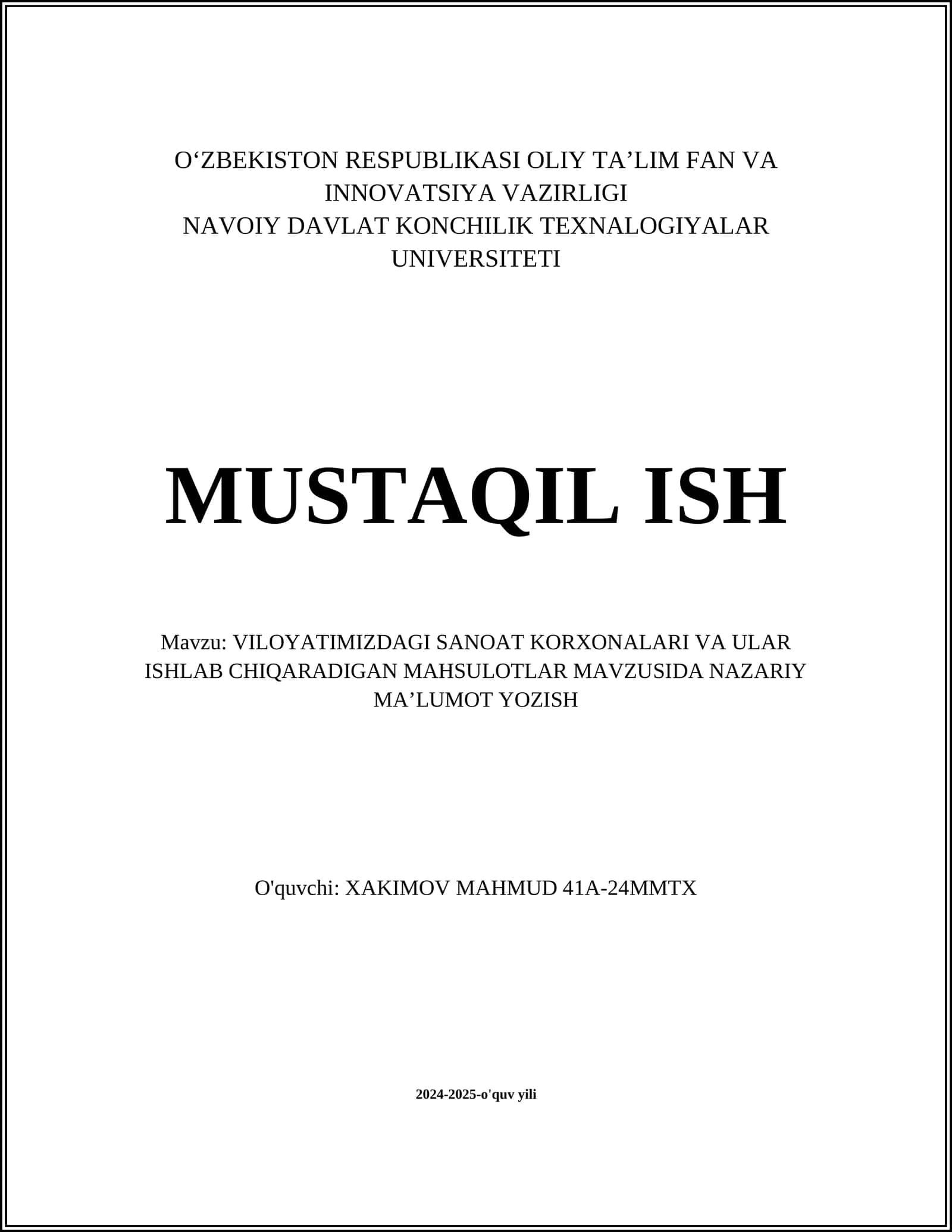 Mahalliy sanoat korxonalarining tarixi