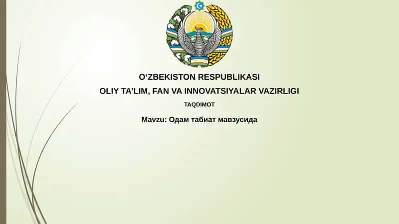 Одамтабиатмавзусида