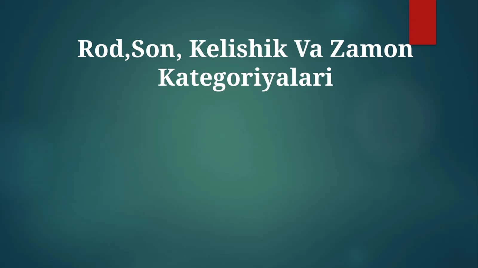 Turk tilidagi fe’l zamon turkumlari