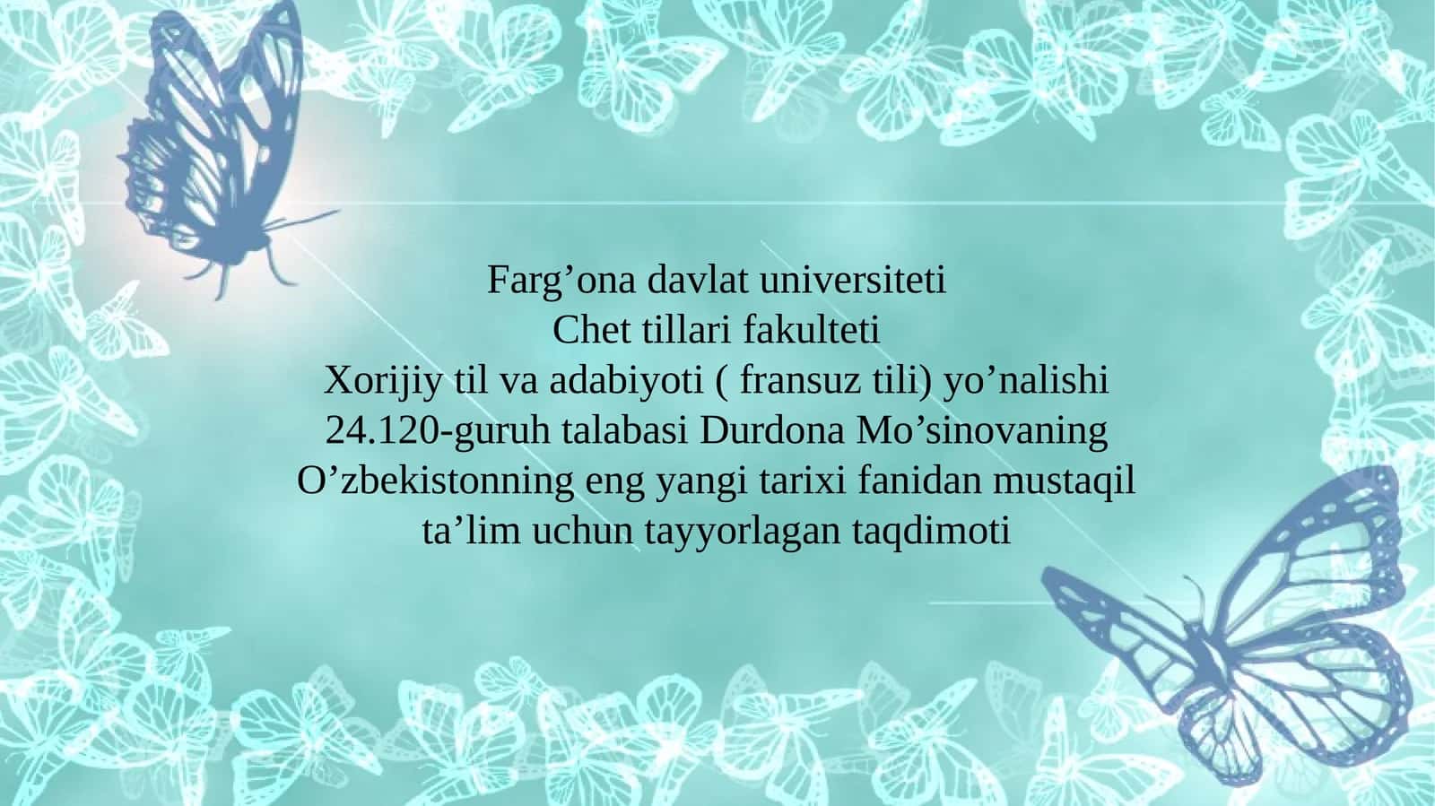 O'zbekistonda inson huquqlari va erkinliklari kafolatinining yaratilishi