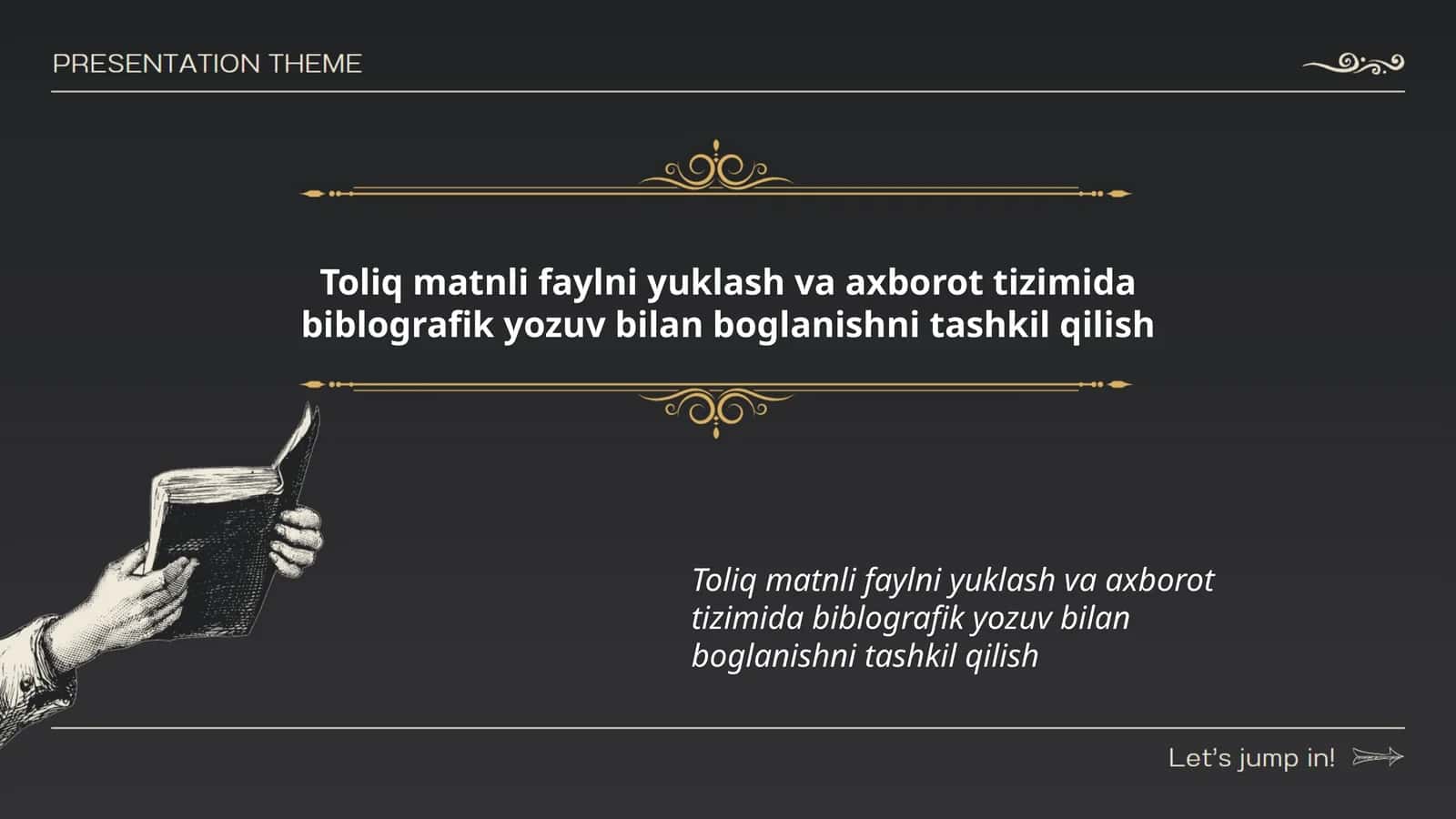 Toliq matnli faylni yuklash va axborot tizimida biblografik yozuv bilan boglanishni tashkil qilish