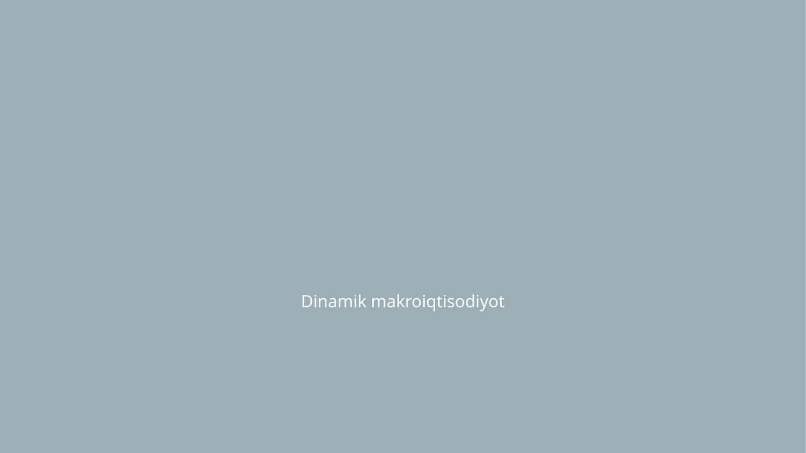 Makroiqtisodiy tahlilda MHTdan foydalanish