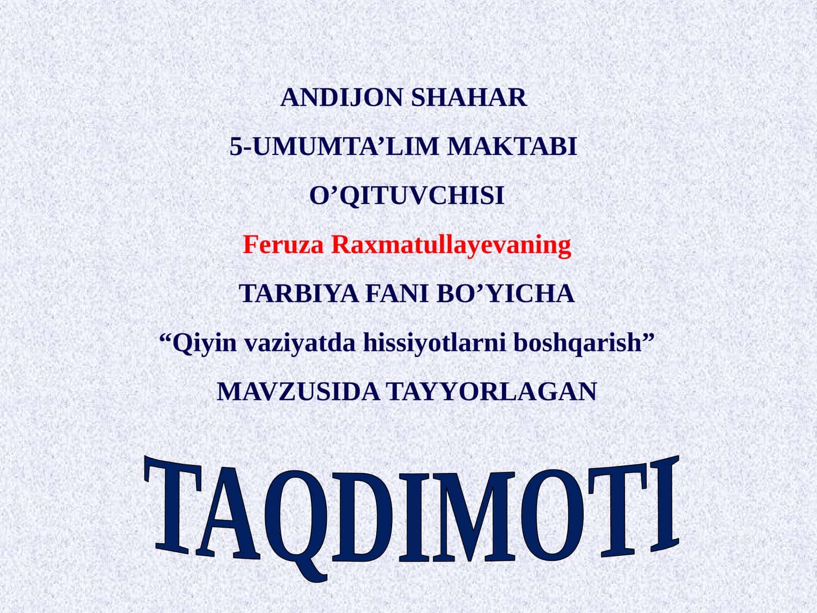 Qiyin vaziyatda hissiyotlarni boshqarish