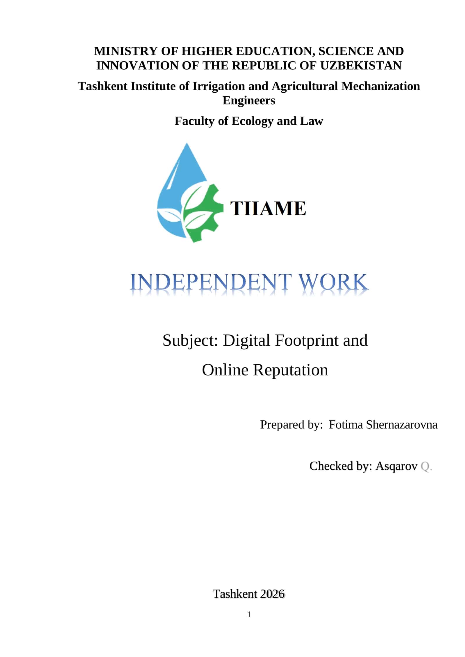 Digital Footprint and Online Reputation