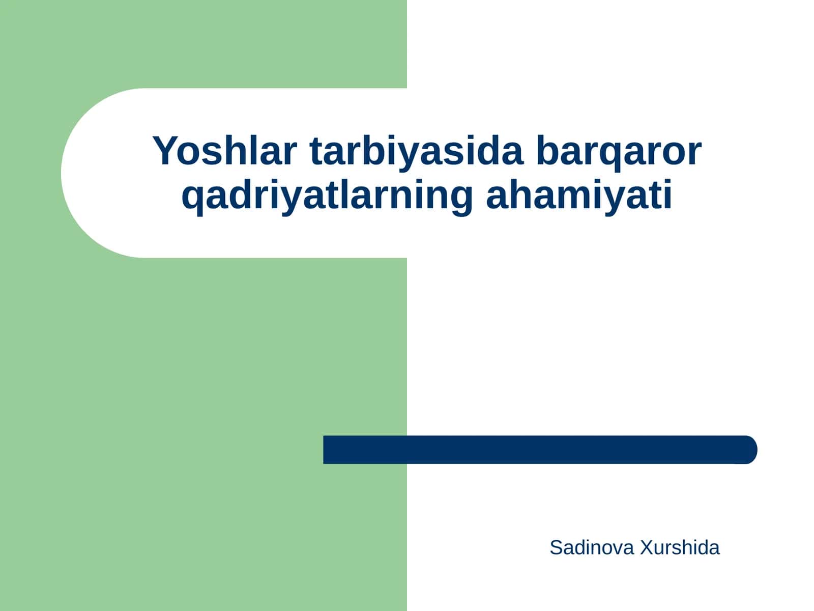 Yoshlar tarbiyasi