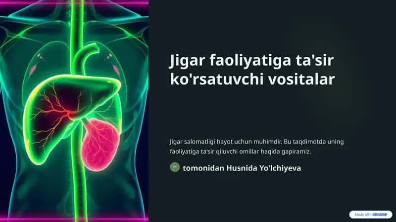 Jigar faoliyatiga ta'sir ko'rsatuvchi vositalar