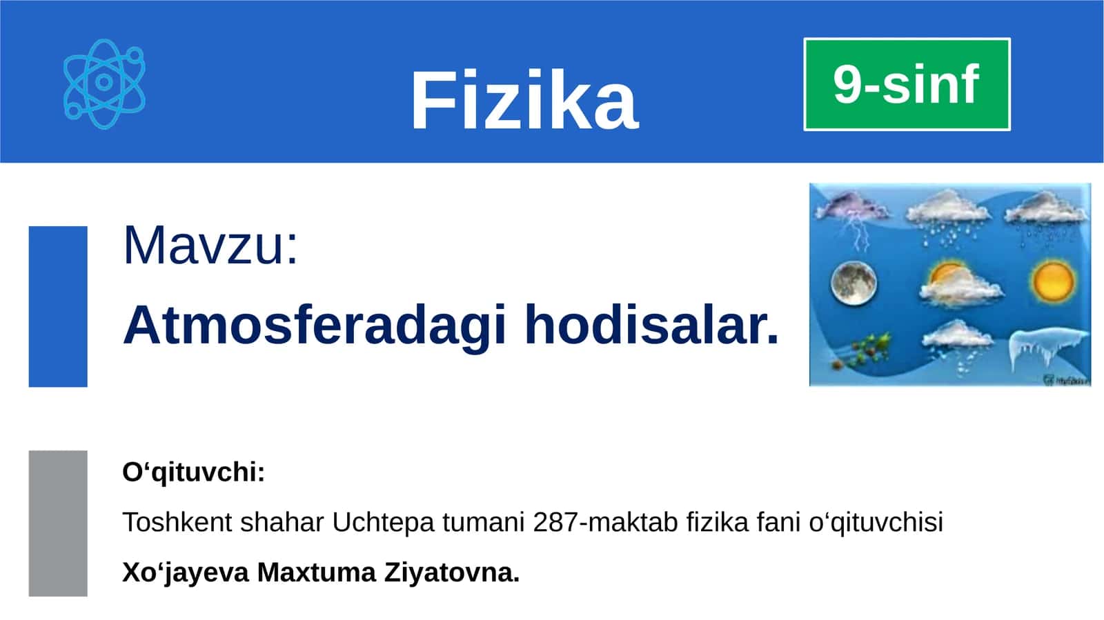 Atmosferadagi hodisalar