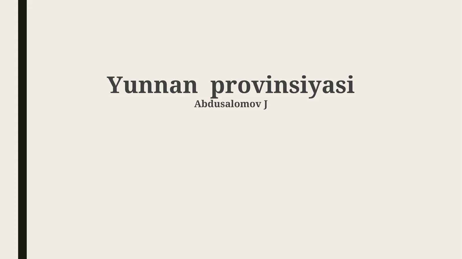 Yunnan provinsiyasi