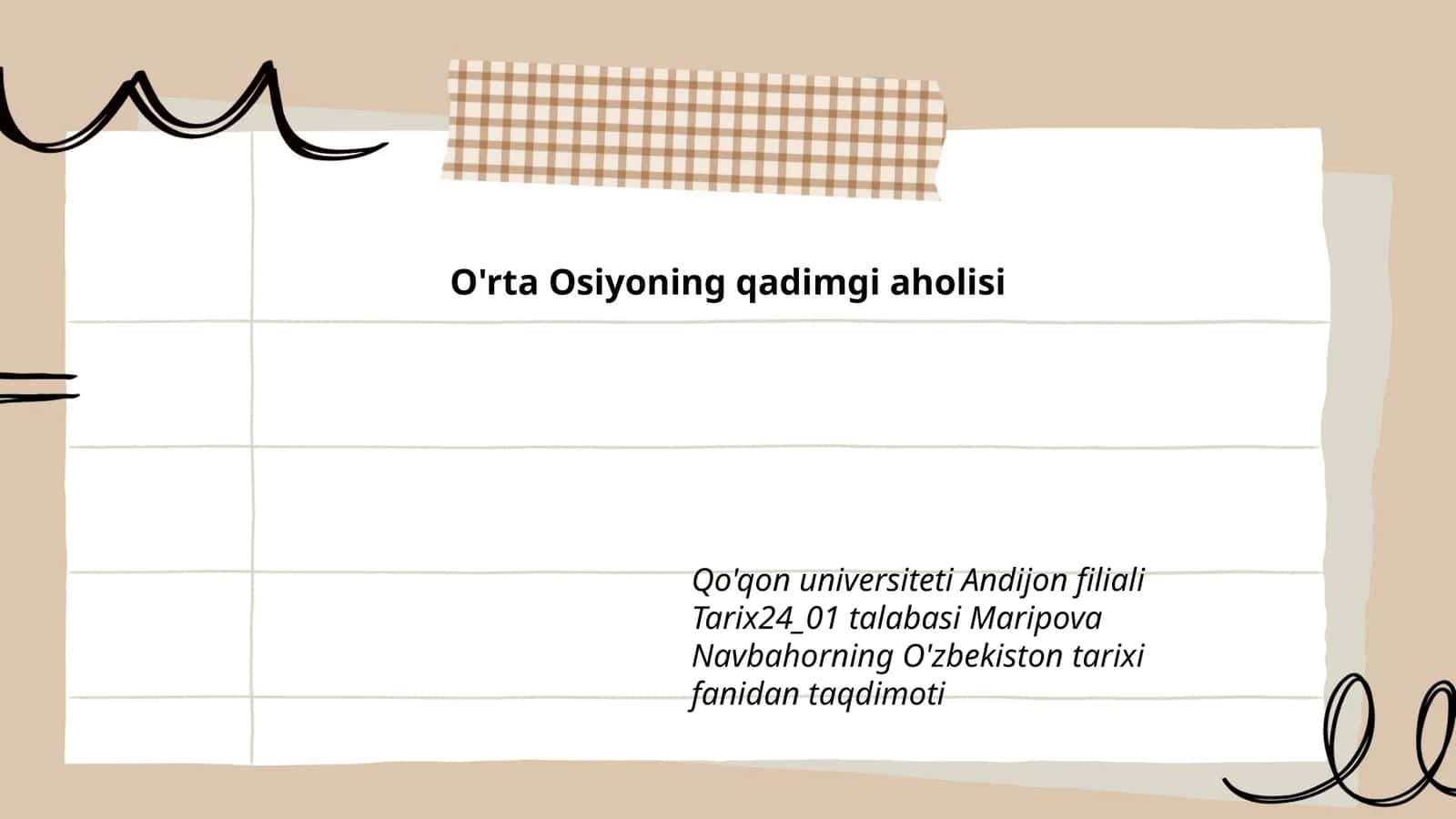 O`rta Osiyoning qadimgi aholisi