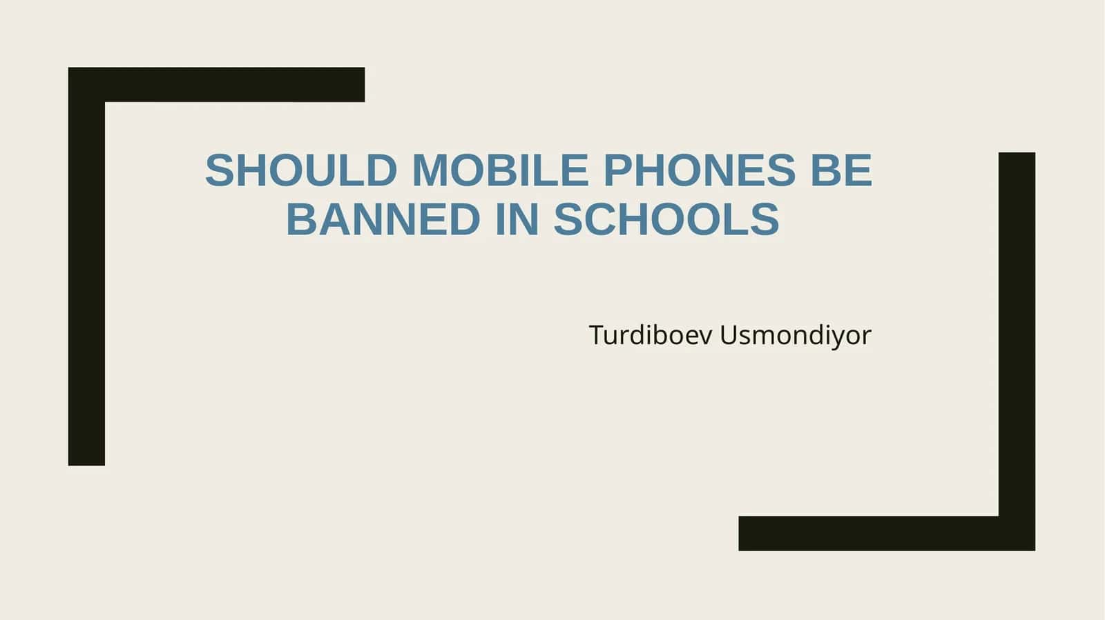 Should mobile phones be banned in schools