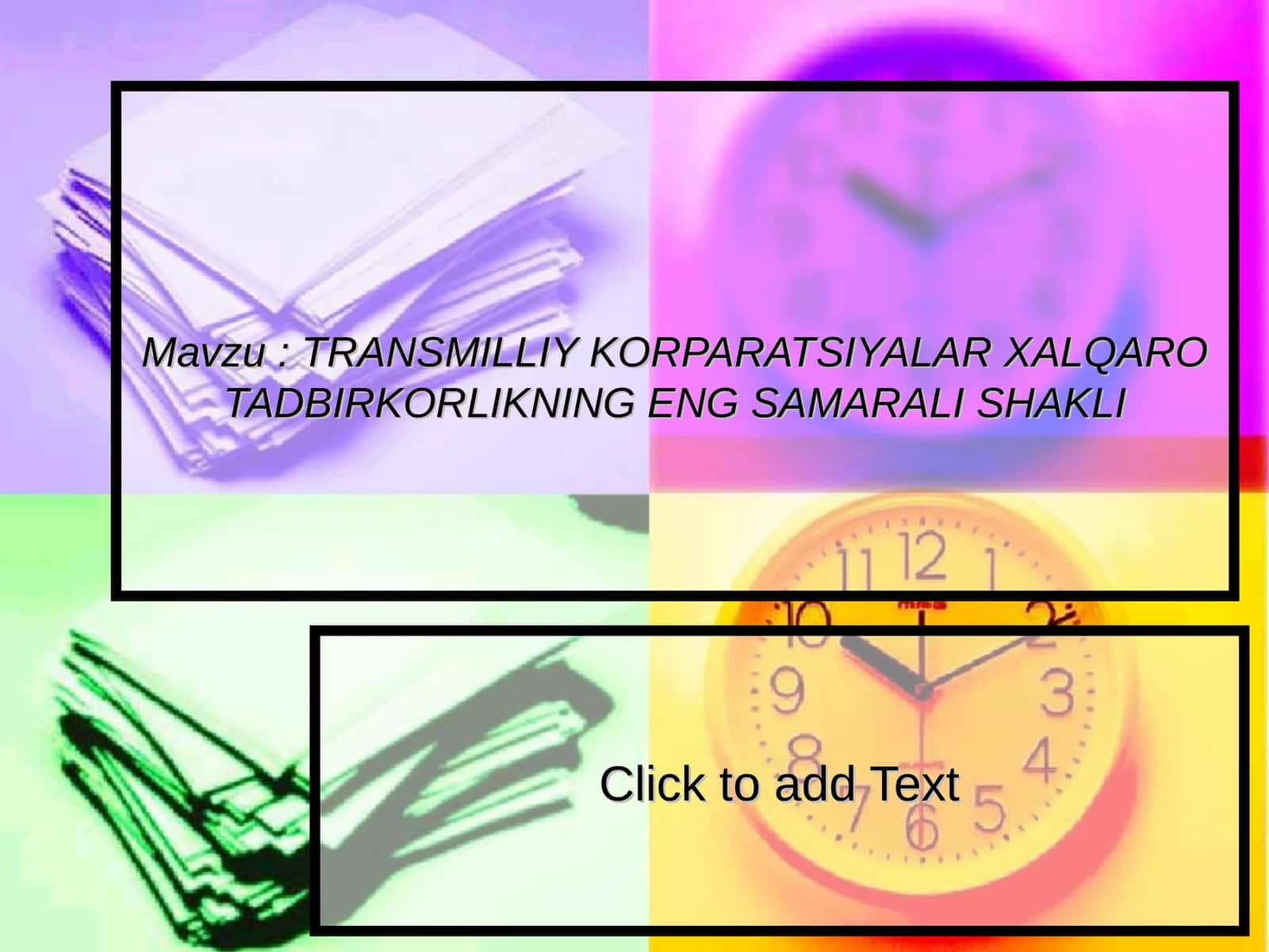 TRANSMILLIY KORPARATSIYALAR XALQARO TADBIRKORLIKNING ENG SAMARALI SHAKLI