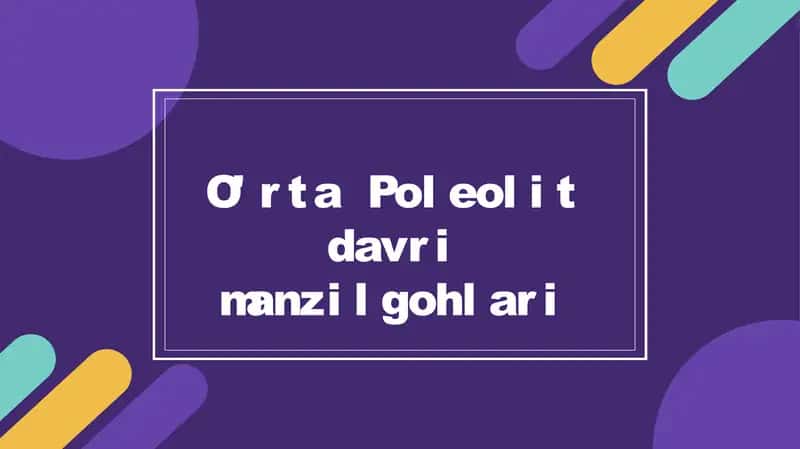 O'rta Paleolit davri manzilgohlari