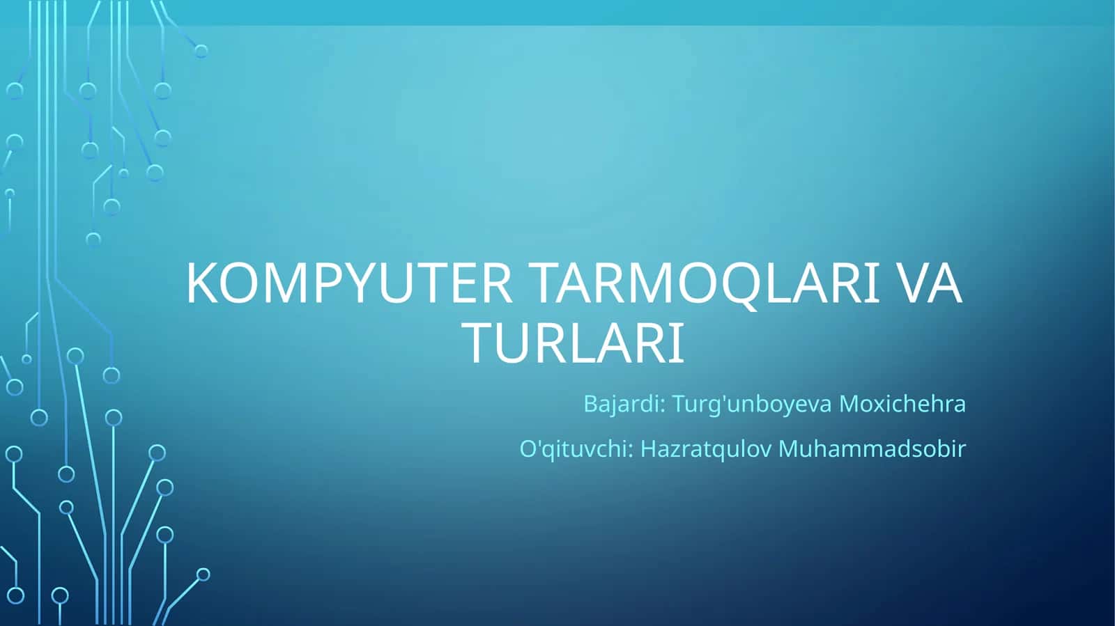 Kompyuter tarmoqlari va turlari