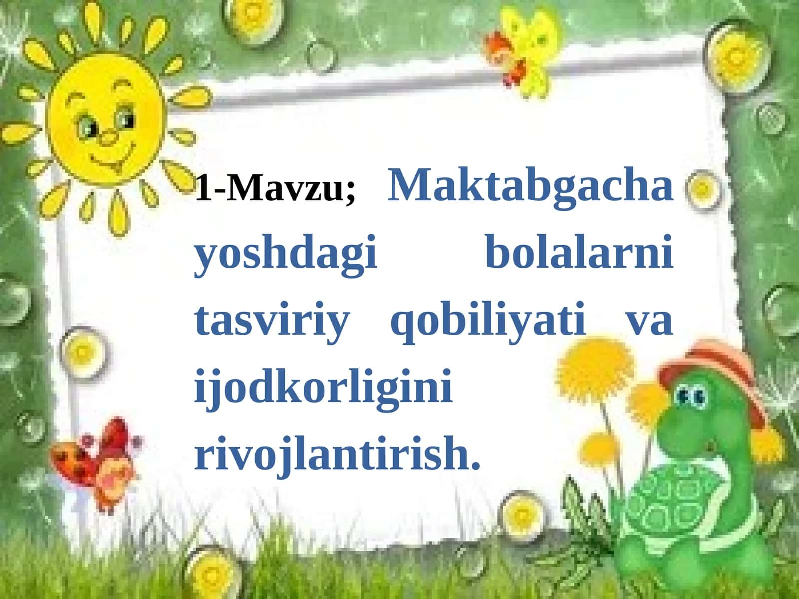 Maktabgachayoshdagi bolalarni tasviriy qobiliyati va ijodkorligini rivojlantirish