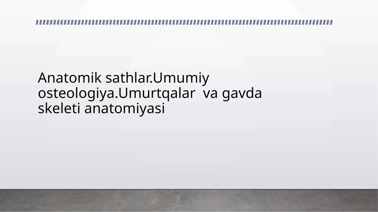 Umumiy osteologiya