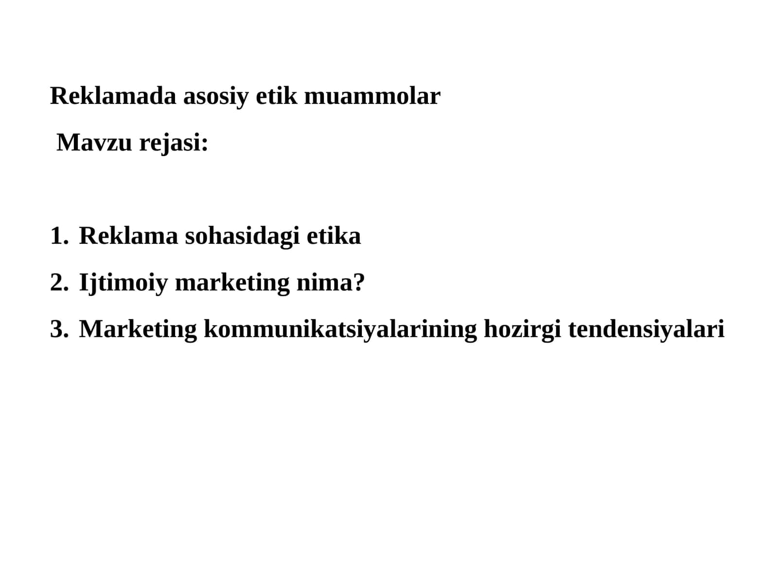 Reklamada asosiy etik muammolar