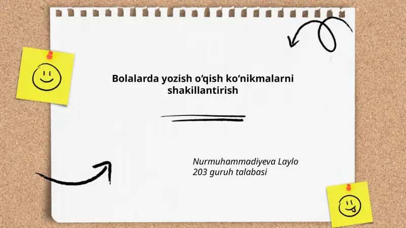 Bolalarda yozish o‘qish ko‘nikmalarni shakillantirish