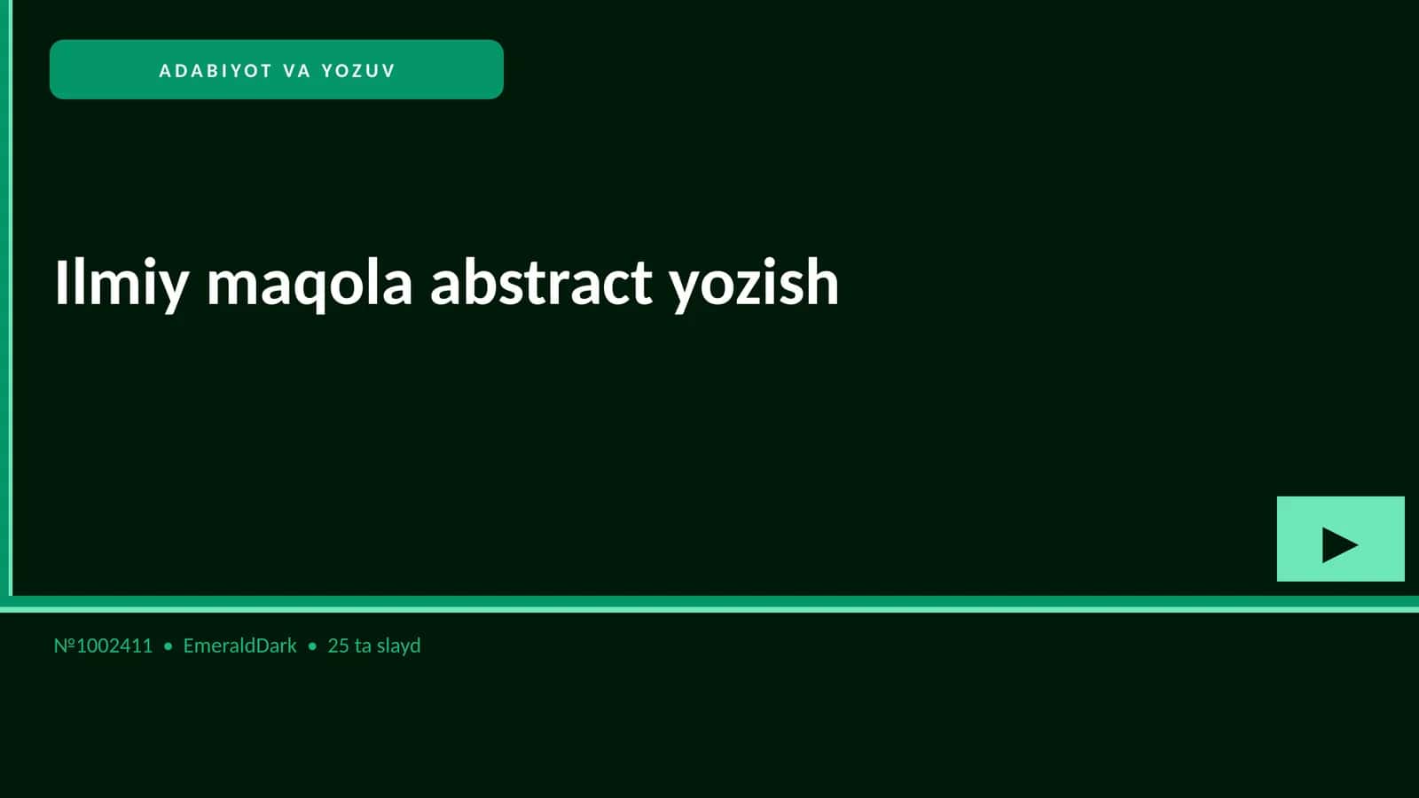 Ilmiy maqola abstract yozish