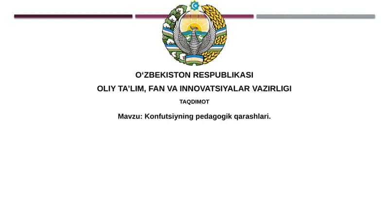 Konfutsiyning pedagogik qarashlari