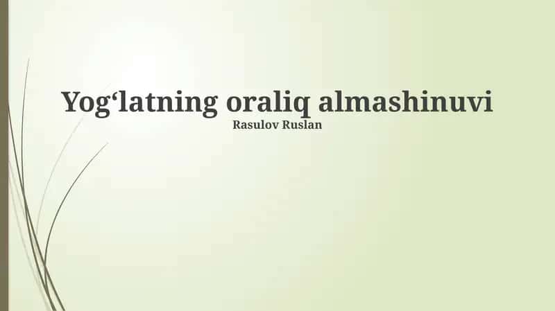 Oraliq metabolizm