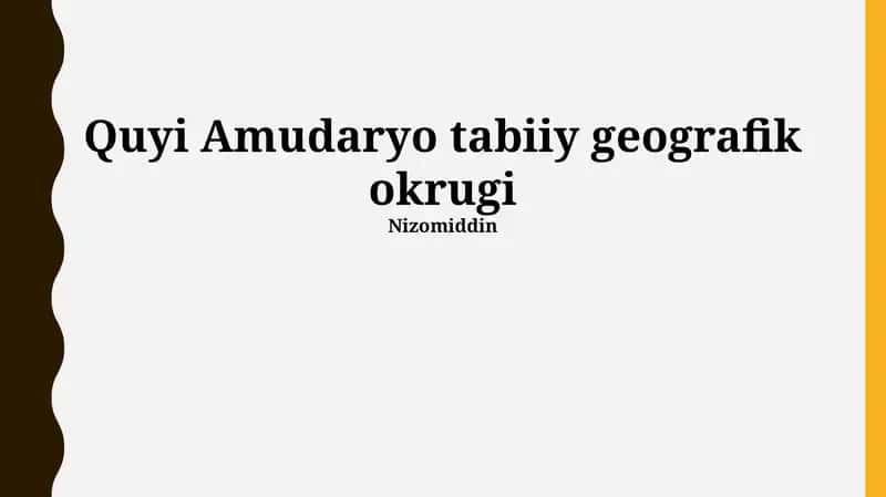 Quyi Amudaryo tabiiy geografik okrugi