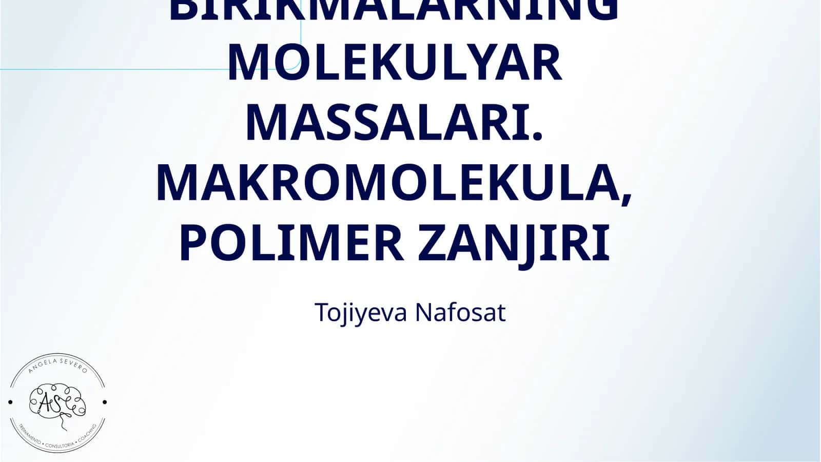YUQORI MOLEKULYAR BIRIKMALARNING MOLEKULYAR MASSALARI. MAKROMOLEKULA, POLIMER ZANJIRI