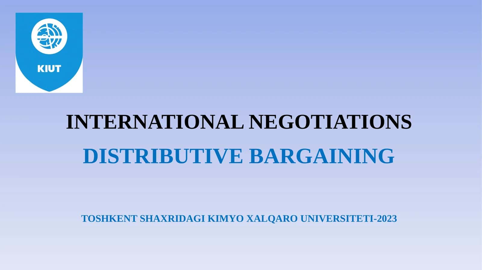 Distributive bargaining