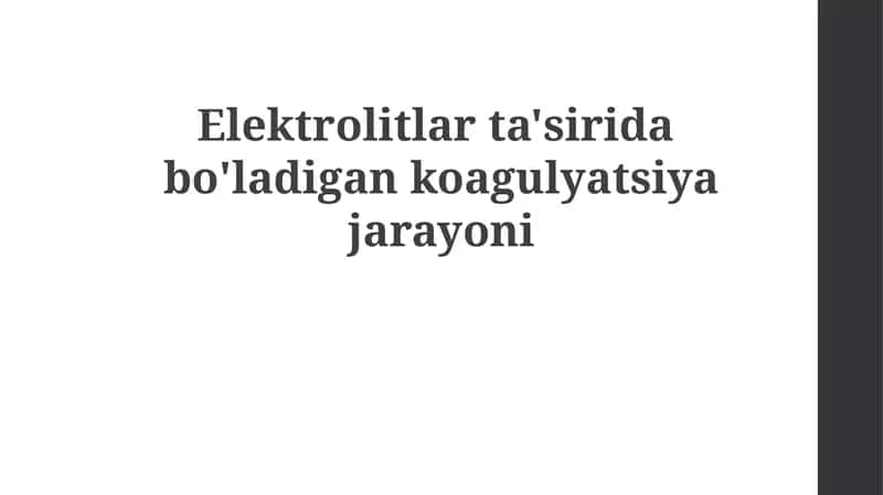 koagulyatsiya mexanizmi