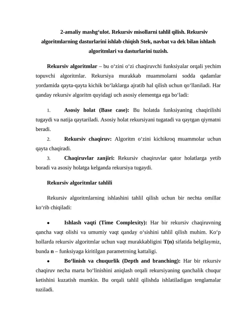 Rekursiv algoritmlar