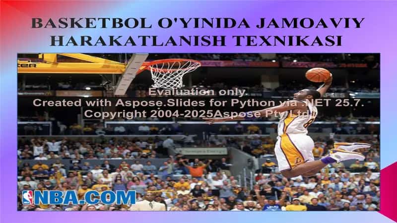 BASKETBOL O'YINIDA JAMOAVIY HARAKATLANISH TEXNIKASI