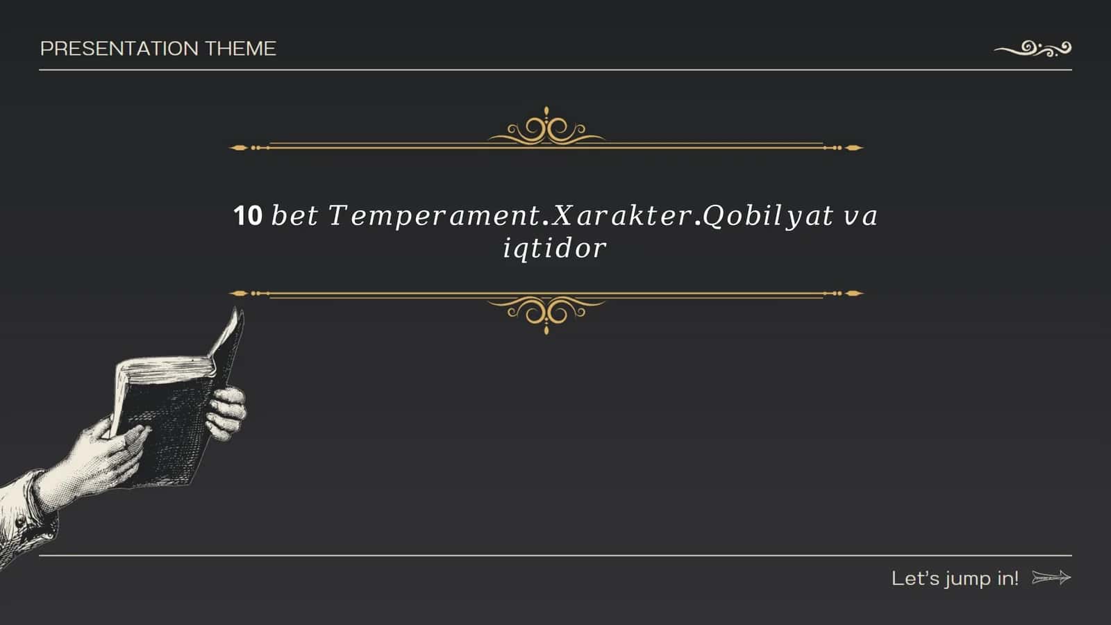 Temperament.Xarakter.Qobiliyat va iqtidor