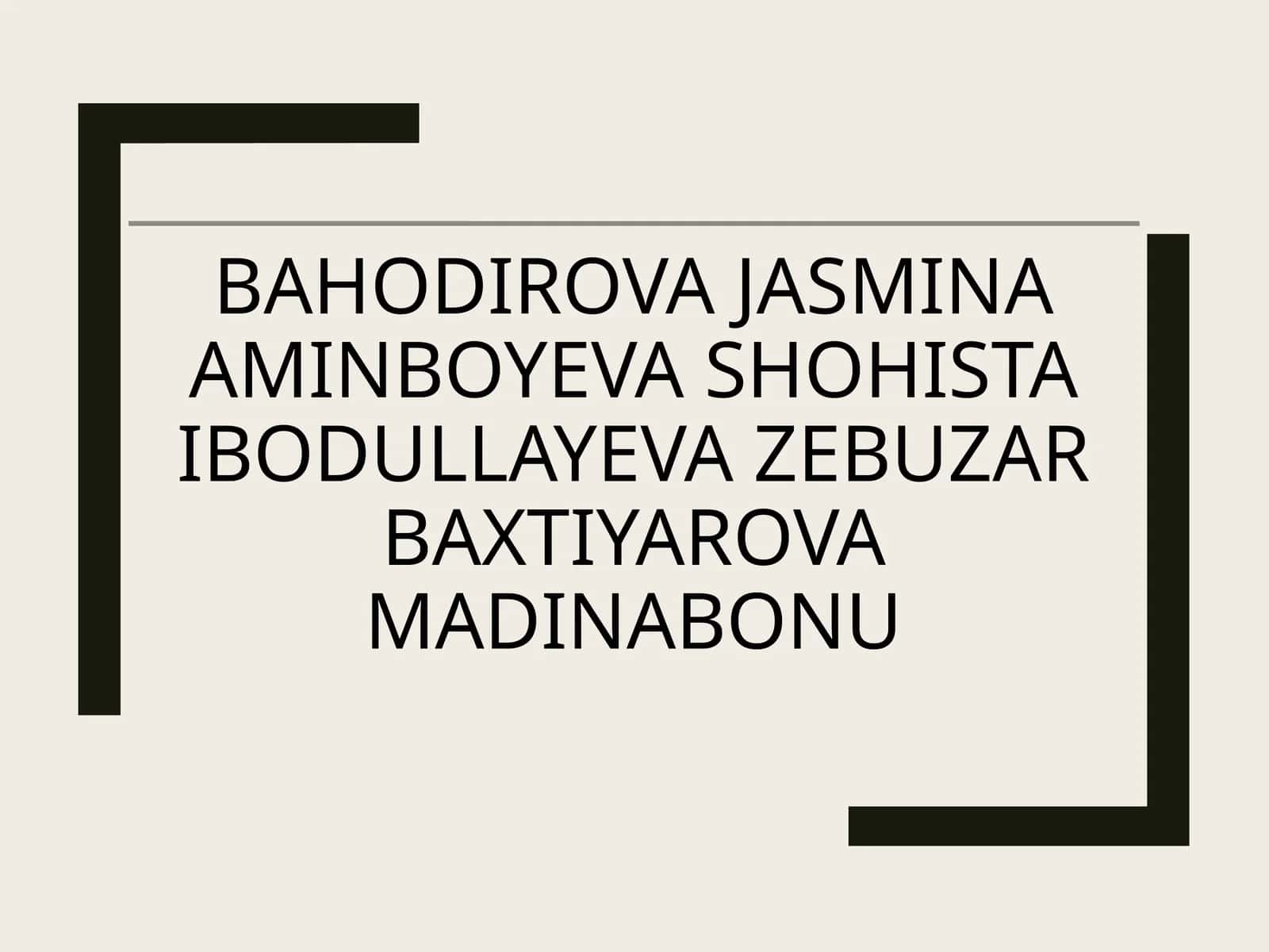 Oila - vatan ichra vatan, inson huquqlari - jamiyat poydevori