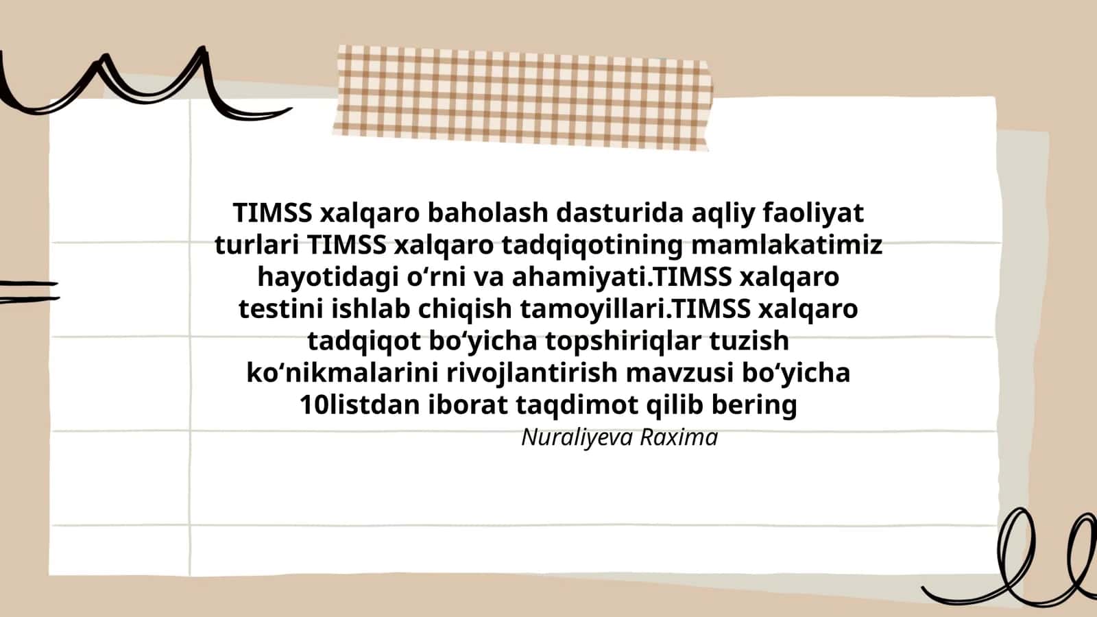 TIMSS xalqaro baholash dasturi