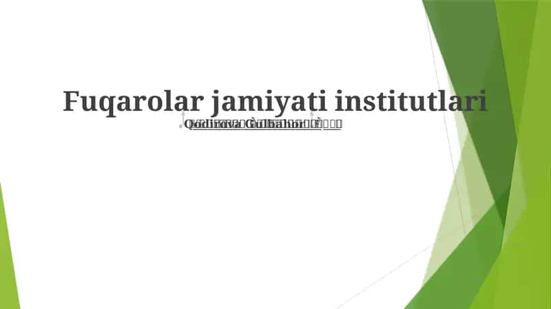 Fuqarolar jamiyati institutlari