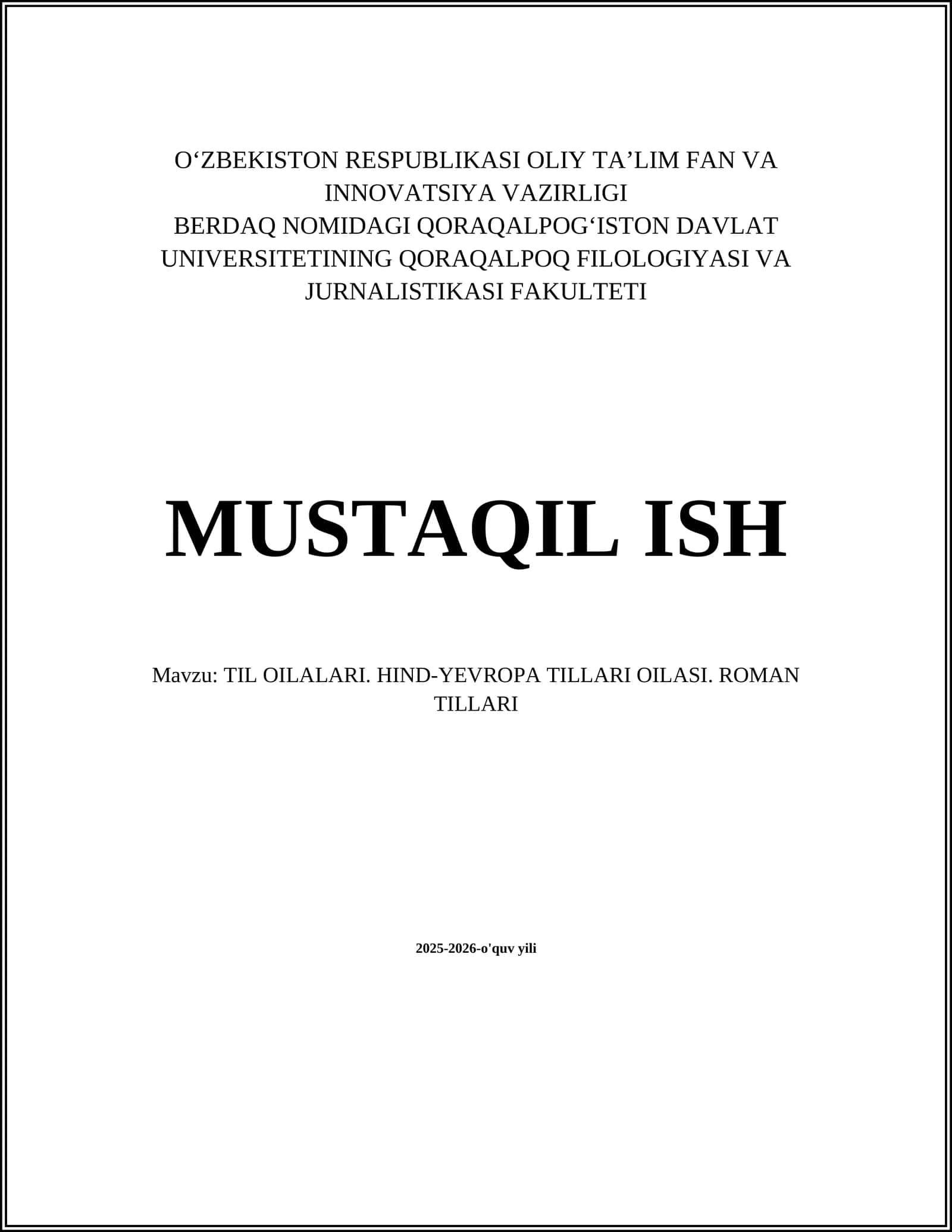TIL OILALARI. HIND-YEVROPA TILLARI OILASI. ROMAN TILLARI
