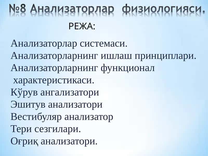 Анализаторлар системаси